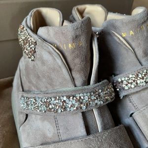 Maimai Italian Sequin Beaded Hi-Top Sneakers